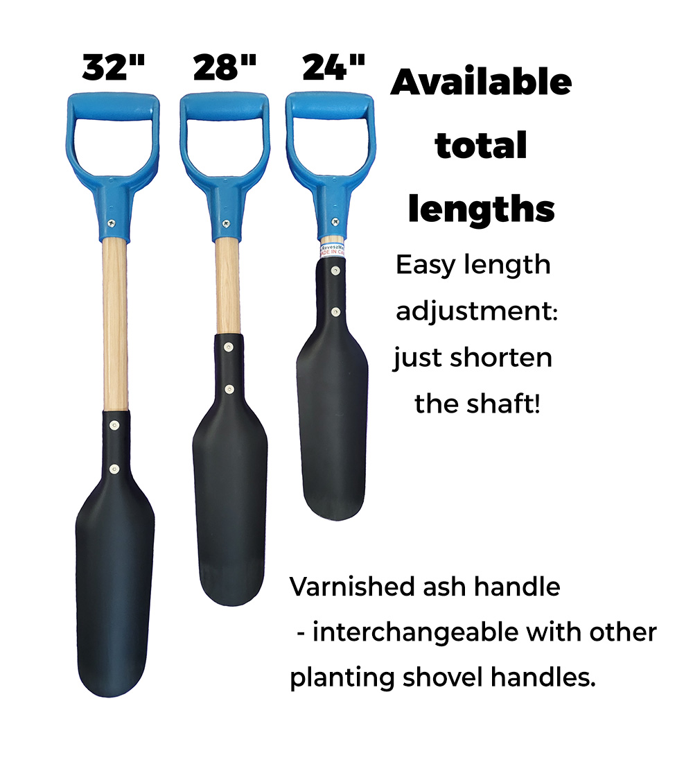 tree-planting-shovel-3-lengths Tree Planting Shovel - Manufactured and Designed in Canada by Experienced Tree Planters